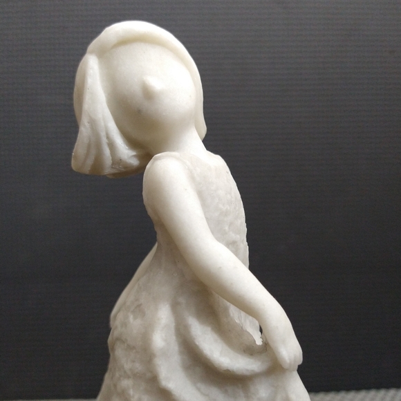 Vintage Stone Girl Figurine - Picture 3 of 8